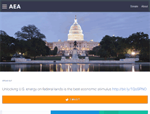 Tablet Screenshot of americanenergyalliance.org